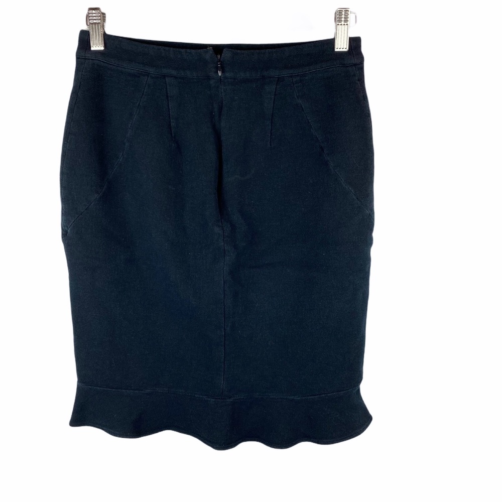 ANN TAYLOR Black Tulip Trumpet Skirt Size 2 - Picture 2 of 6